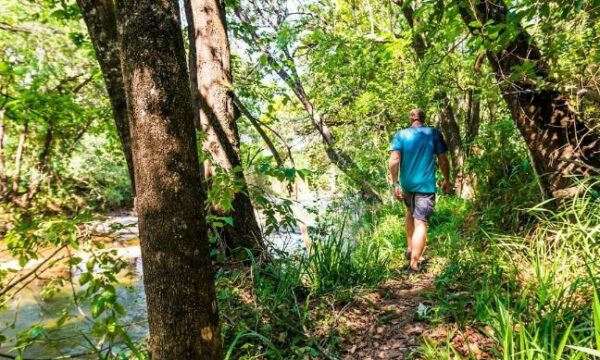 Man trail hiking
