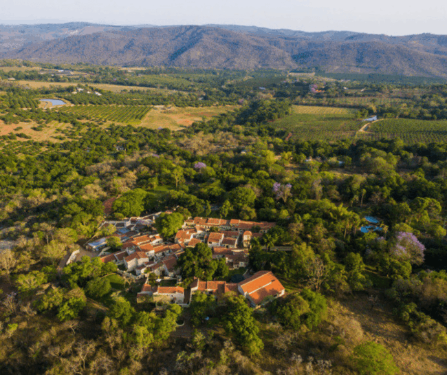 aerial photo of hazyview town
