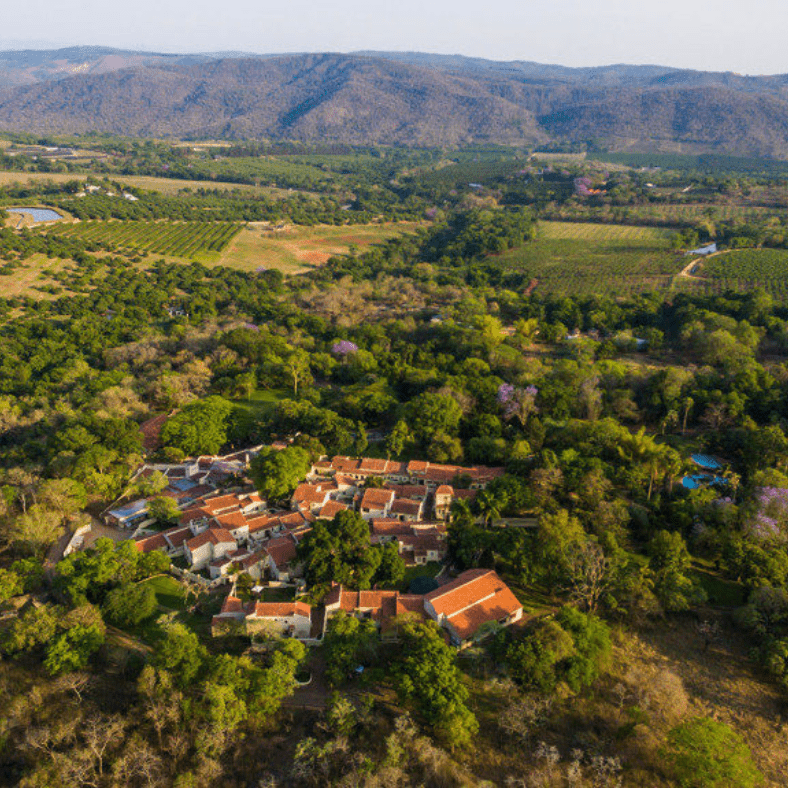 aerial photo of hazyview town